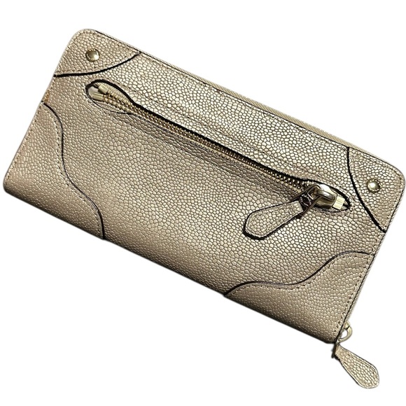 Coach Gold Textured Wallet - Picture 2 of 15